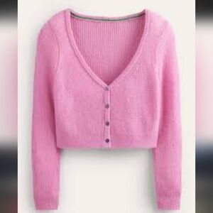Pink cropped cardigan